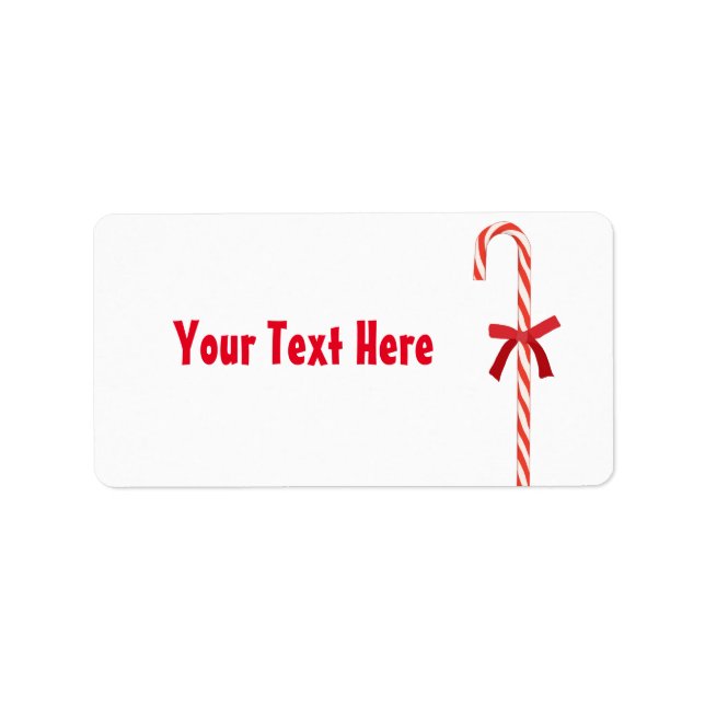 A Candy Cane Label (Front)