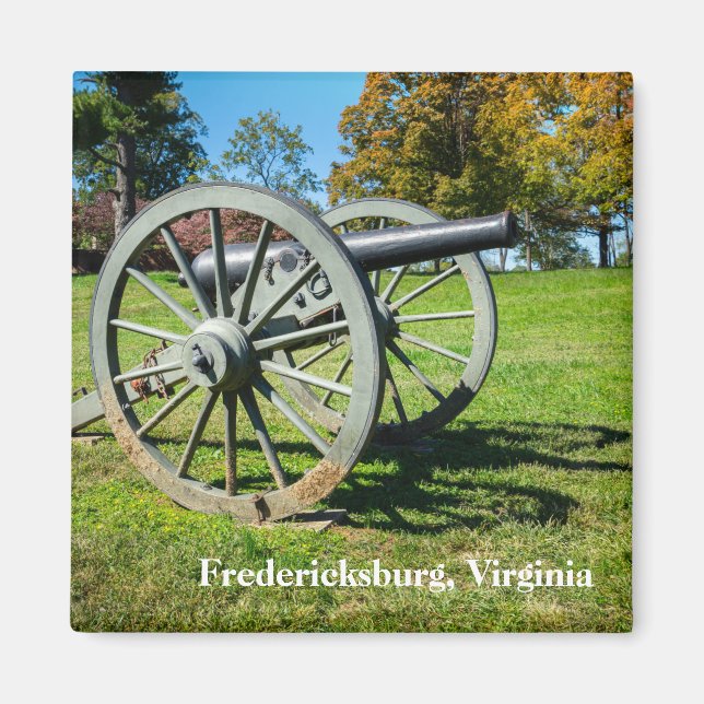 A cannon on the Fredericksburg Battlefield Magnet (Front)