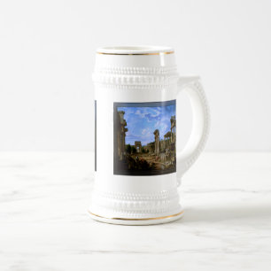 A Capriccio of the Roman Forum by Giovanni Pannini Beer Stein