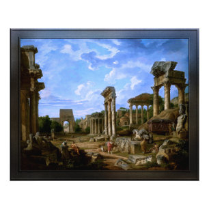 A Capriccio of the Roman Forum by Giovanni Pannini Photo Print