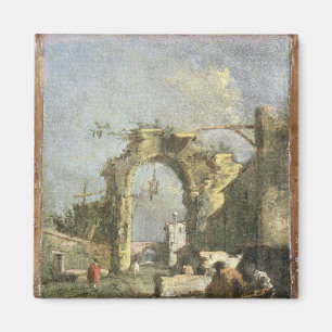 A Capriccio - Ruins, 18th century Magnet