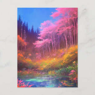 A Captivating Display of Magical Swamp Colours Postcard