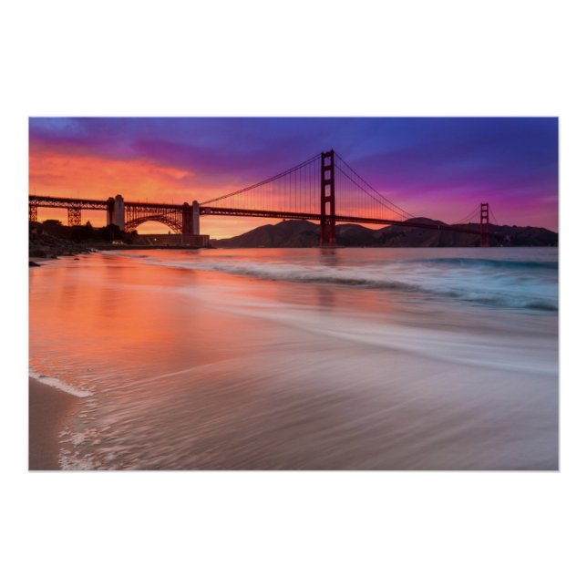 A capture of San Francisco's Golden Gate Bridge Poster (Front)