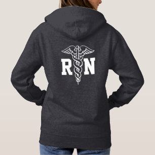 À Capuche Symbole du caducée infirmière diplômée pull over s