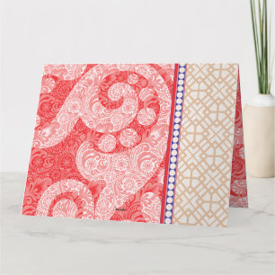 a card with a red heart on it