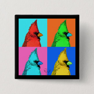 A Cardinal of a Different Colour 2 Inch Square Button