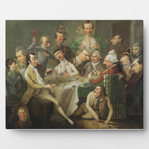 A Caricature Group, c.1776 (oil on canvas) Plaque