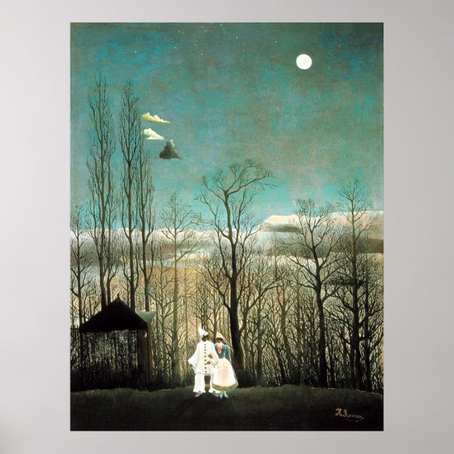 A Carnival Evening, Henri Rousseau Poster (Front)