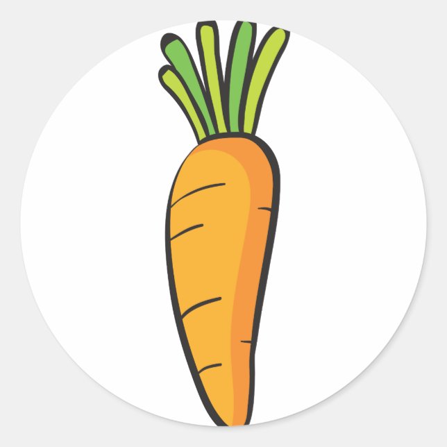 a carrot classic round sticker (Front)