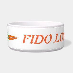 A Carrot for Christmas Reindeer Custom Dog Bowl