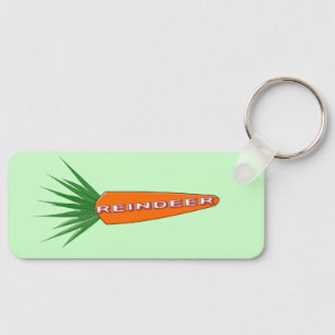 A Carrot for Christmas Reindeer Custom Keychain