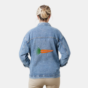 A Carrot for Christmas Reindeer Denim Jacket