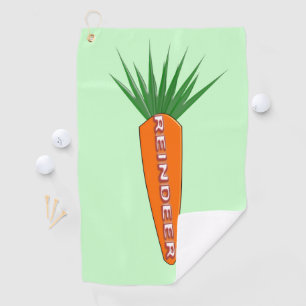 A Carrot for Christmas Reindeer Golf Towel