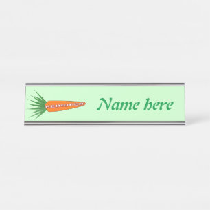 A Carrot for Christmas Reindeer Personalized Desk Name Plate
