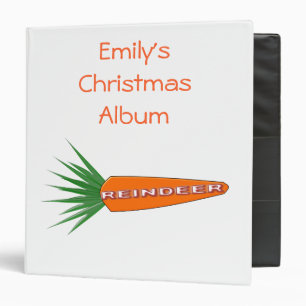 A Carrot for Christmas Reindeer Photo Album Binder