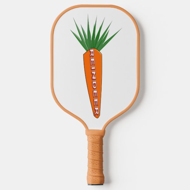 A Carrot for Christmas Reindeer Pickleball Paddle (Front)