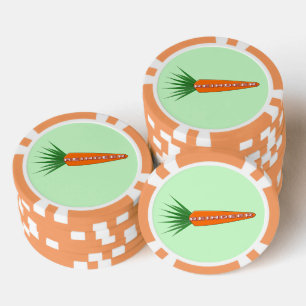 A Carrot for Christmas Reindeer Poker Chips