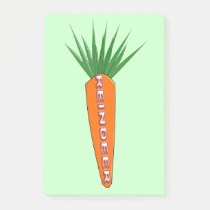 A Carrot for Christmas Reindeer Post it notes Pad