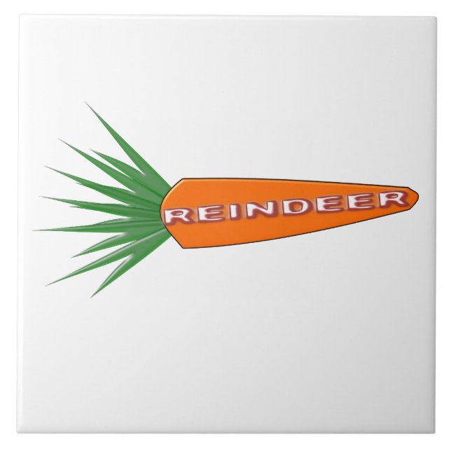 A Carrot for Christmas Reindeer Tile (Front)