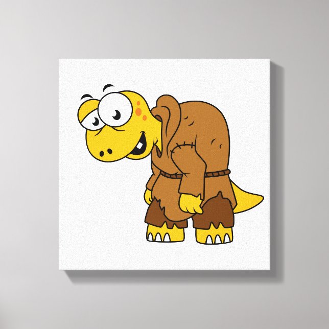 A Cartoon Dinosaur Hunchback. Canvas Print (Front)
