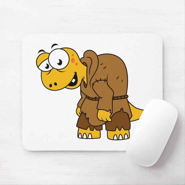 A Cartoon Dinosaur Hunchback. Mouse Pad (With Mouse)