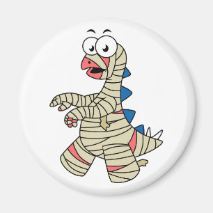 A Cartoon Stegosaurus Dressed Up As A Mummy. Magnet