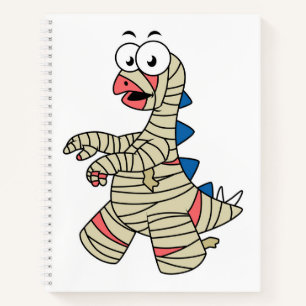 A Cartoon Stegosaurus Dressed Up As A Mummy. Notebook