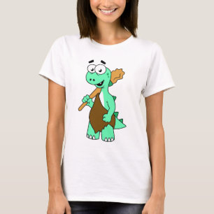 A Cartoon Tyrannosaurus Rex Caveman. T-Shirt