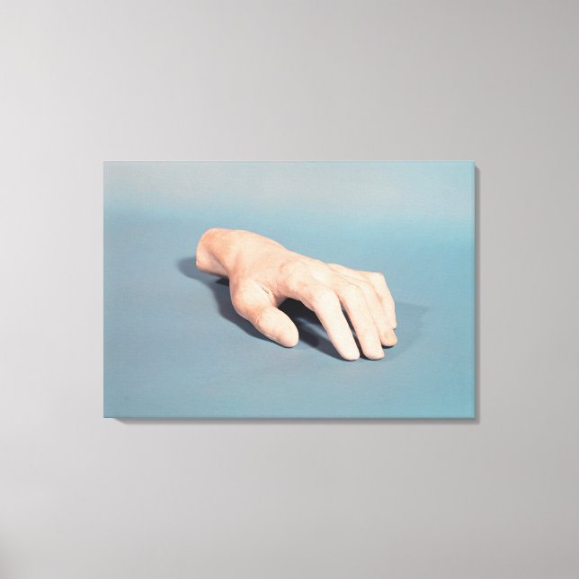 A cast of the hand of Frederic Chopin Canvas Print (Front)