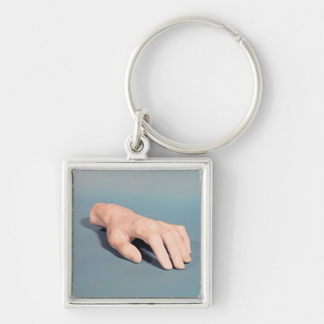 A cast of the hand of Frederic Chopin Keychain (Front)