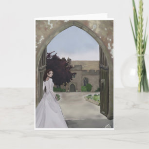 A castle wedding greeting card. card