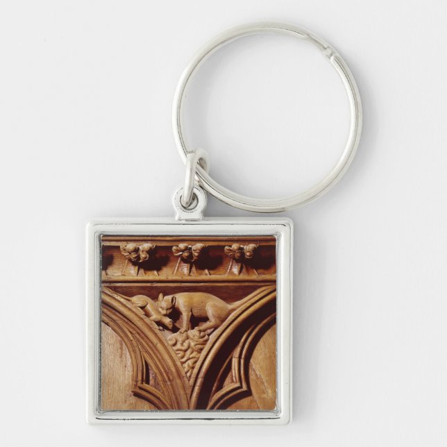 A cat and mouse, from a choir stall keychain (Front)