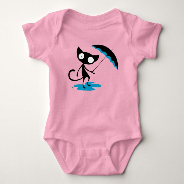A cat baby bodysuit (Front)
