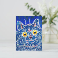A cat in gothic style by Louis Wain