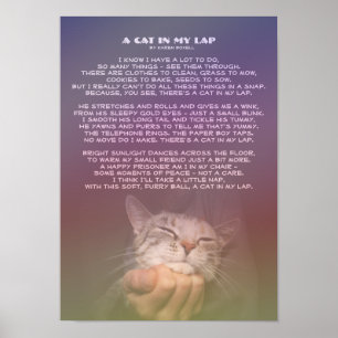 A Cat in My Lap Poster