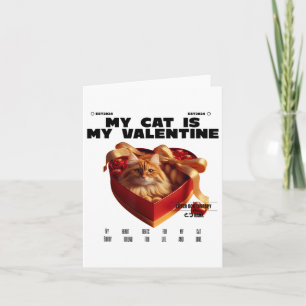 A Cat In The Box Therapy Happy Valentine Day Funny Card