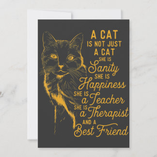 A Cat Is Not Just A Cat Cat Lover Cute Kitten Owne Thank You Card