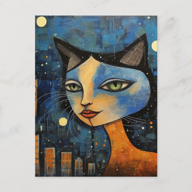A Cat Person in the City Postcard (Front)