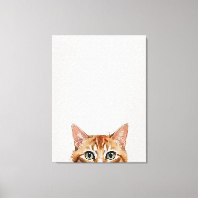 a cat with a white background canvas print (Front)