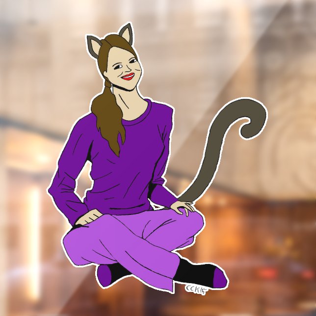 a catgirl window cling (Sheet 2)