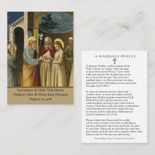 A Catholic Wedding Prayer Favour Holy Card