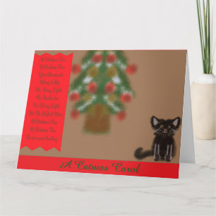 A Catmas Carol Folded Greeting Card