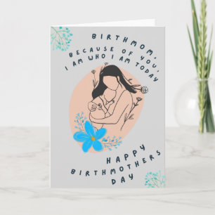 À cause de vous carte de la Fête des mères biologi