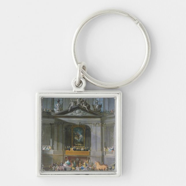 A Cavalcade in the Winter Riding School Keychain (Front)