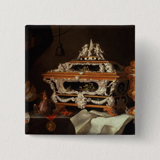 A Celebration of the Goldsmith's Art 2 Inch Square Button (Front)
