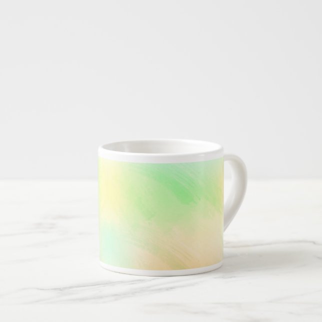 A ceramic mug on a white marble surface  (Front Right)