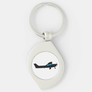 A Cessna in silhouette Keychain