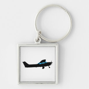 A Cessna in silhouette Keychain