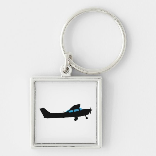 A Cessna in silhouette Keychain (Front)
