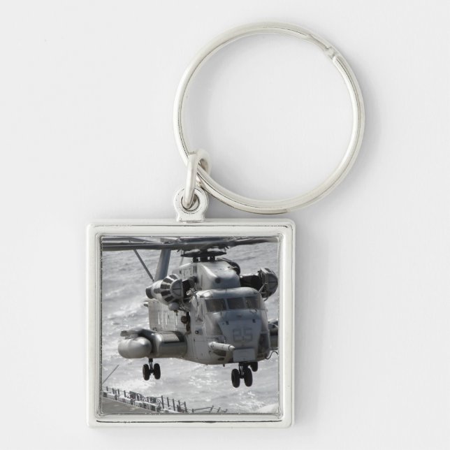 A CH-53E Super Stallion helicopter Keychain (Front)
